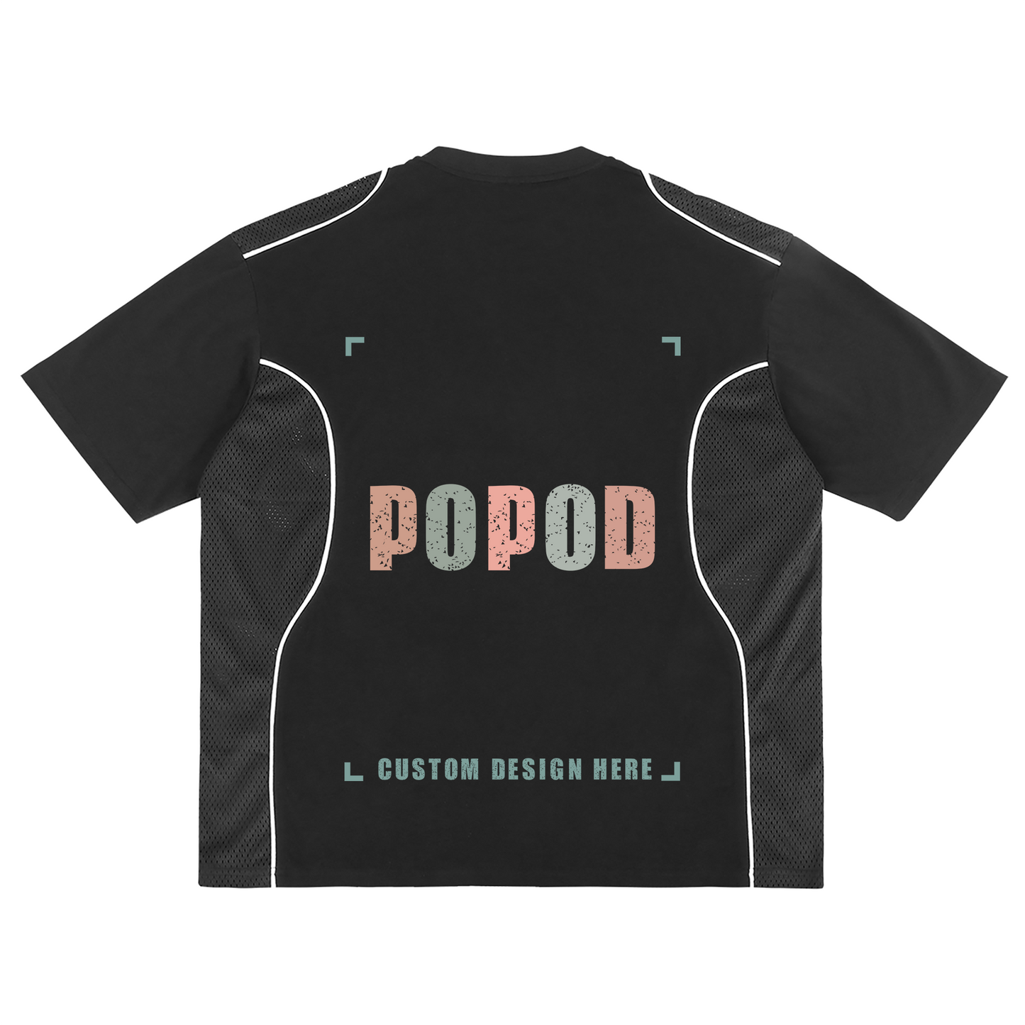 Spliced Contrast Line T-Shirt