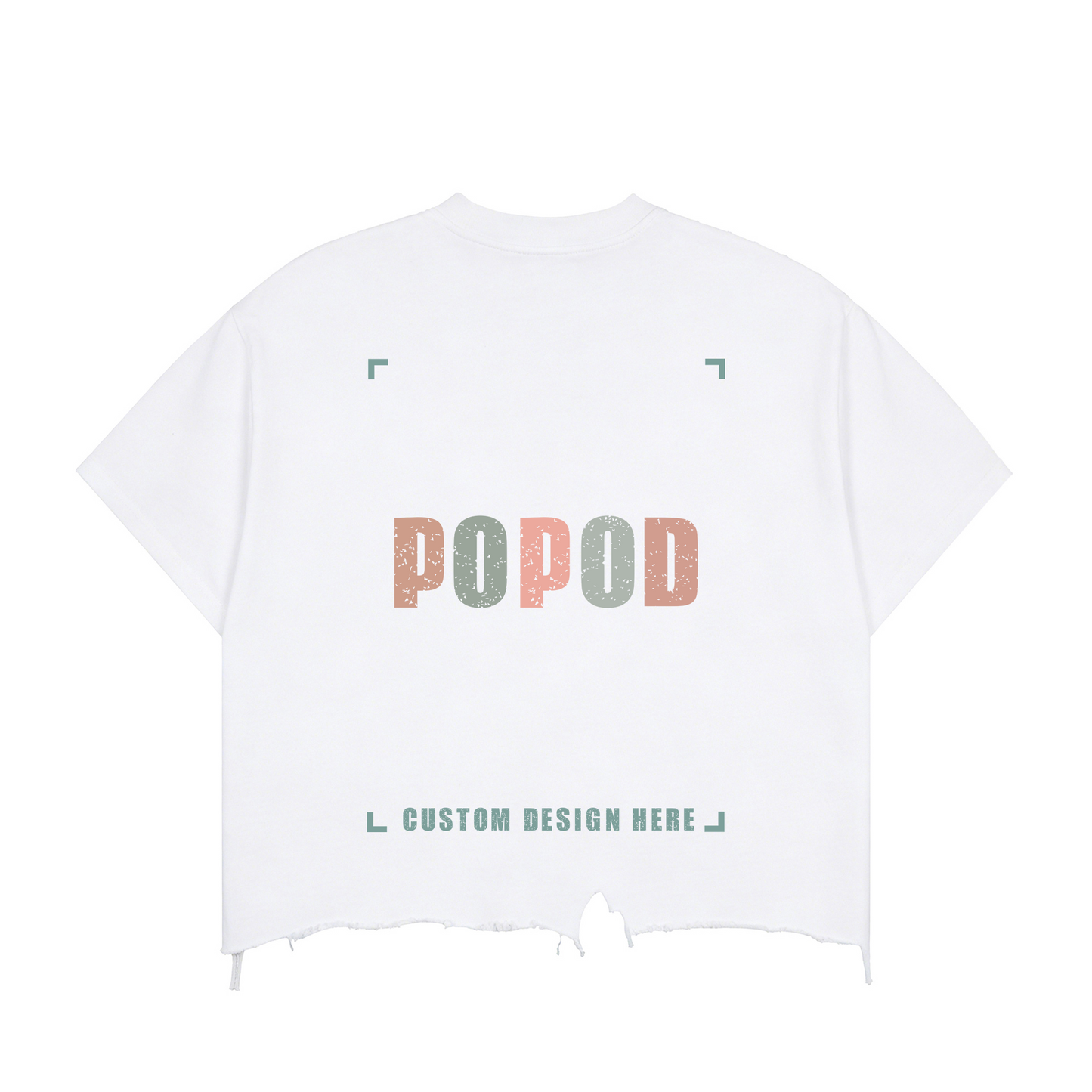 Sun-Washed Distressed Crop Tee