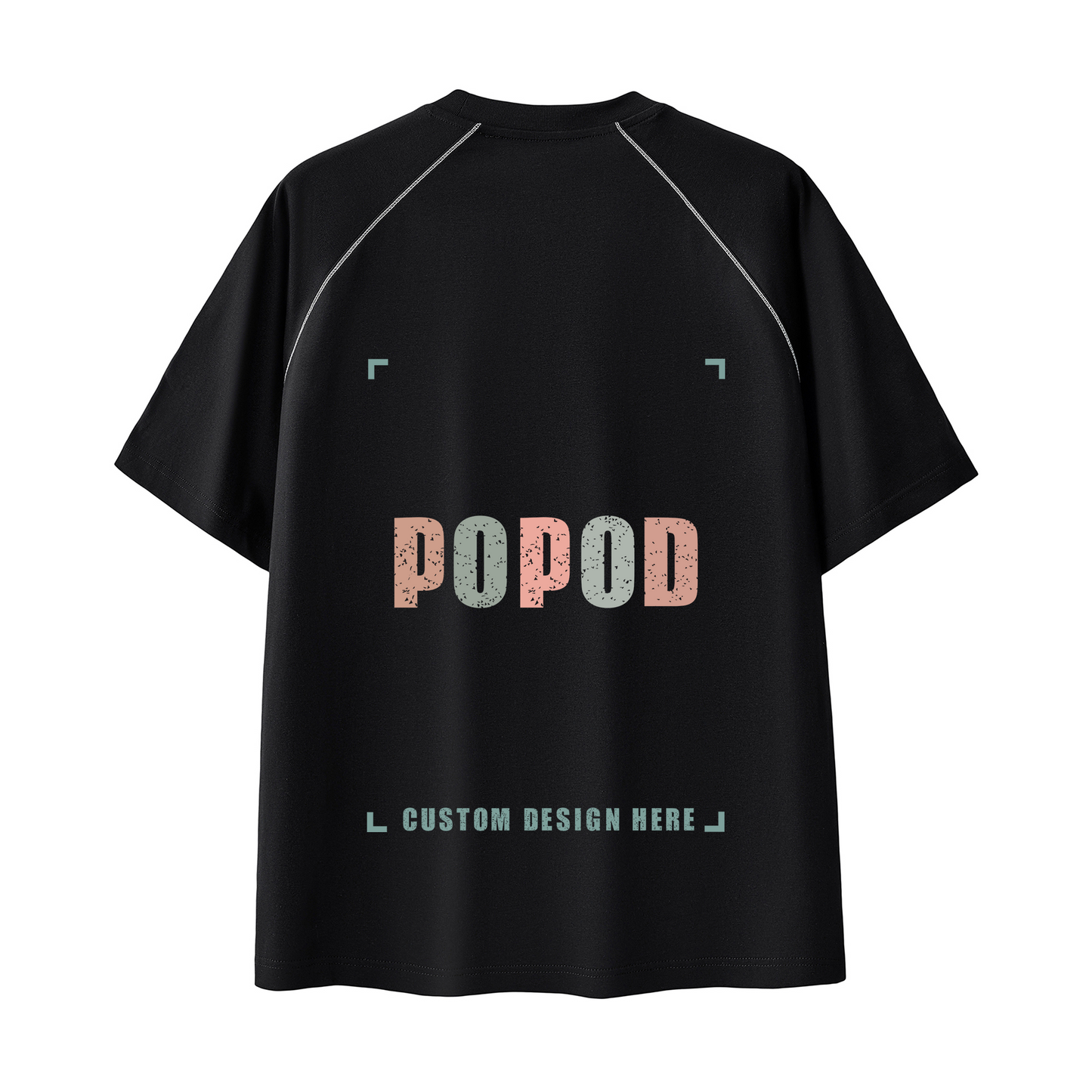 Retro Striped Contrast Stitch Tee