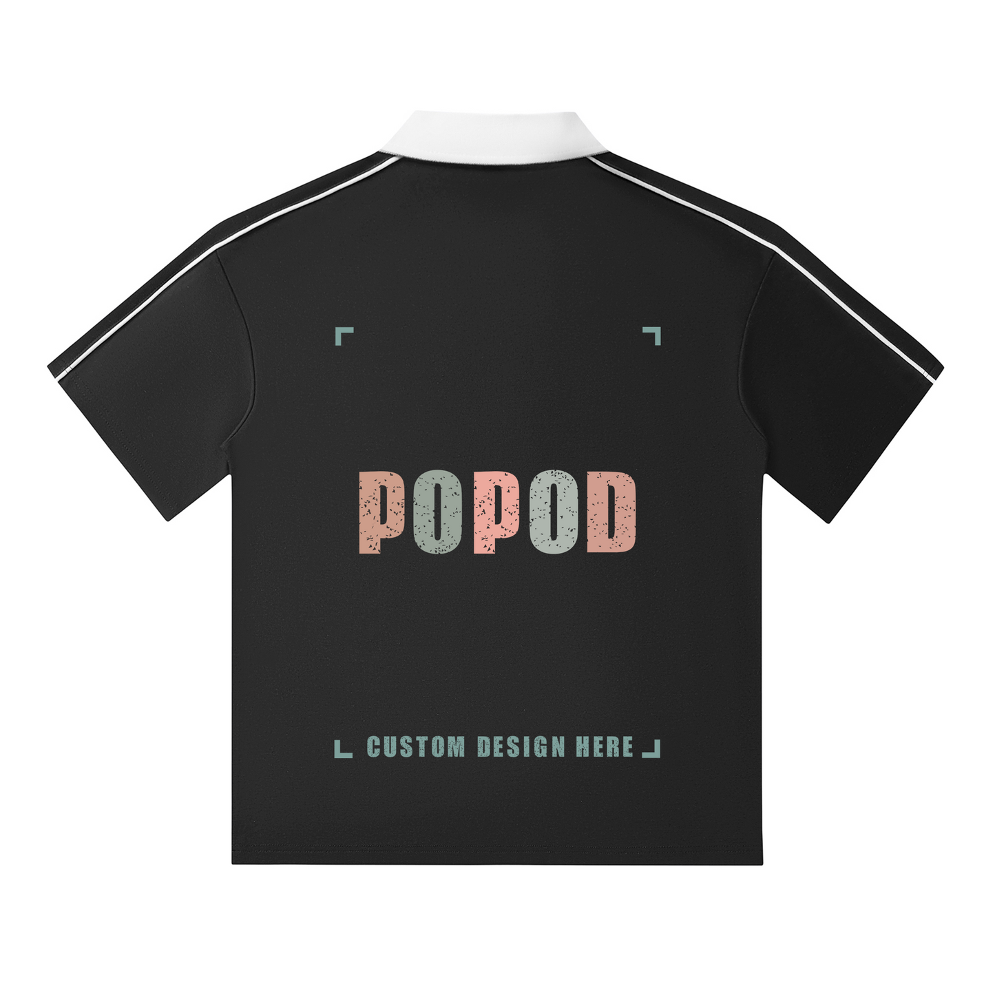 Retro Contrast Collar Polo Shirt