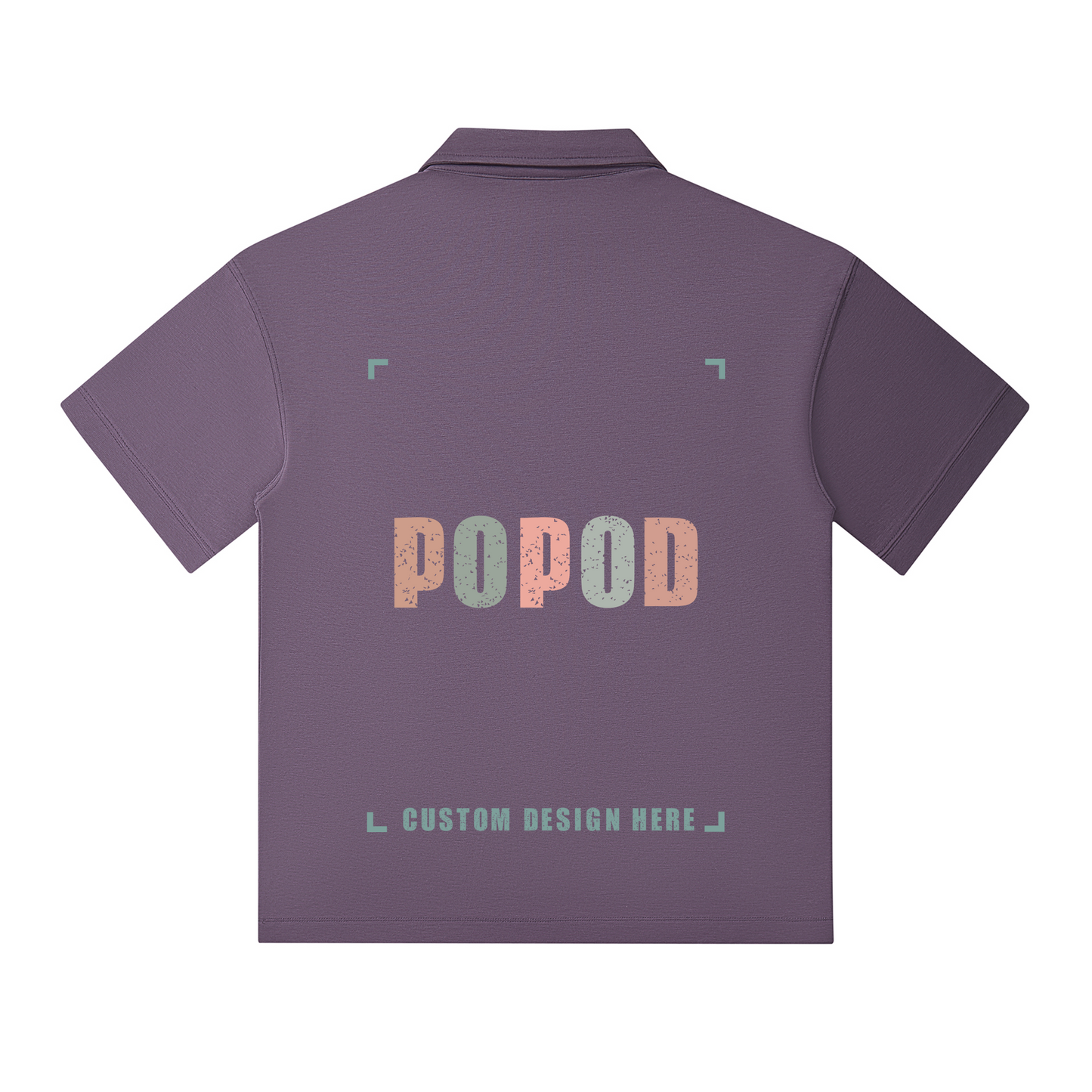 Oversized Drop Shoulder Polo Shirt