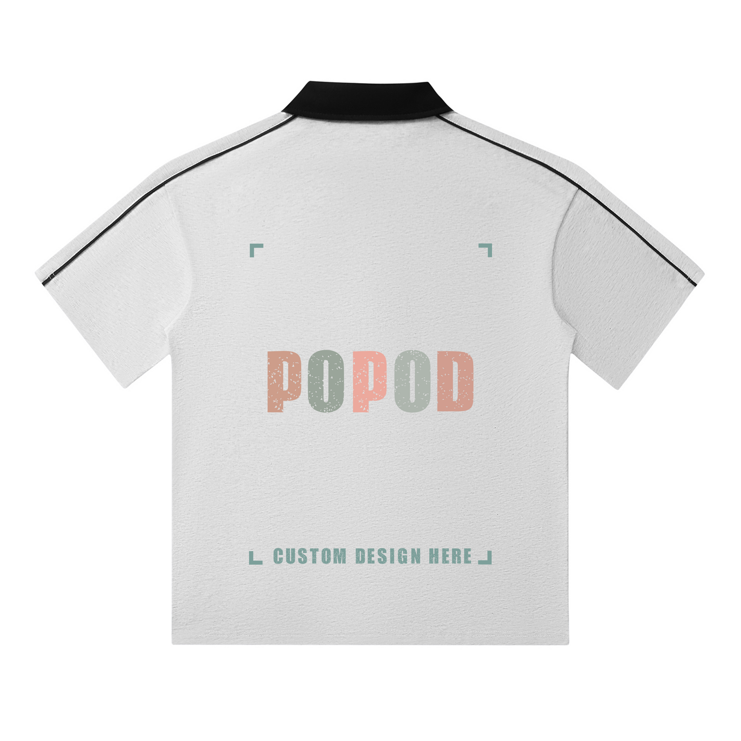 Retro Contrast Collar Polo Shirt