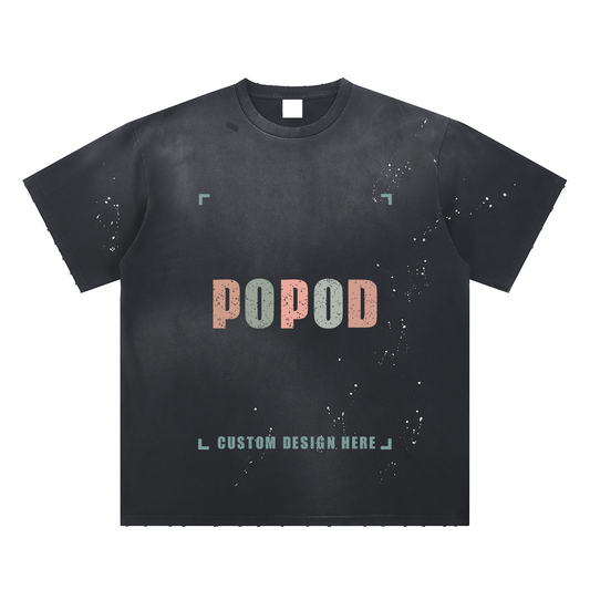 Vintage Hand-Distressed Faded Splatter T-Shirt