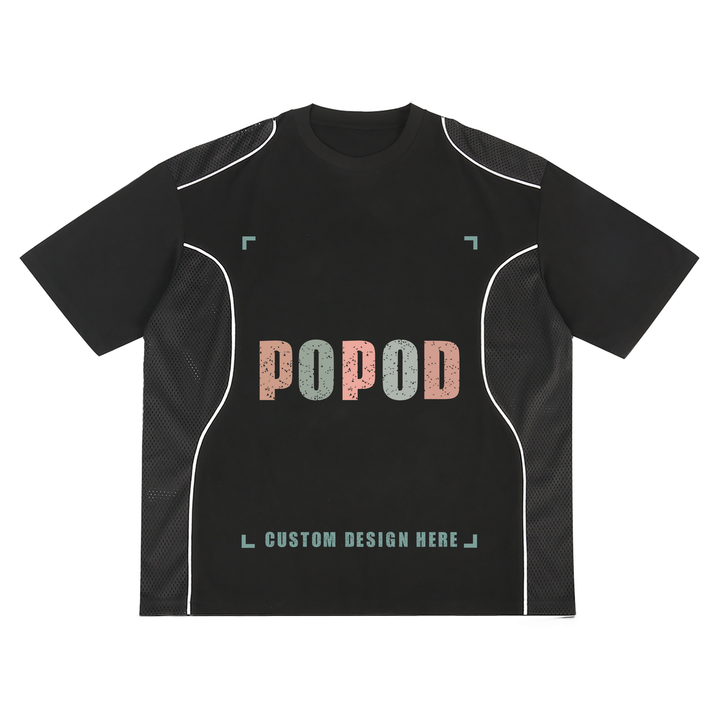 Spliced Contrast Line T-Shirt
