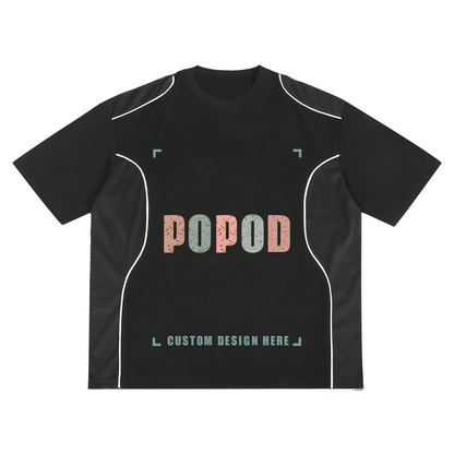 Spliced Contrast Line T-Shirt