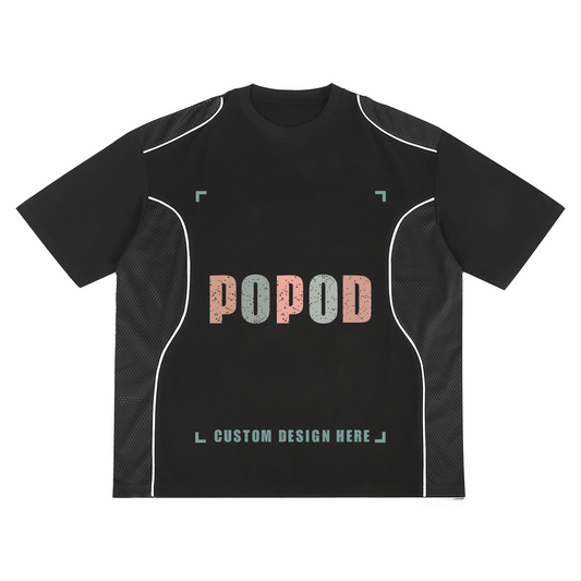 Spliced Contrast Line T-Shirt