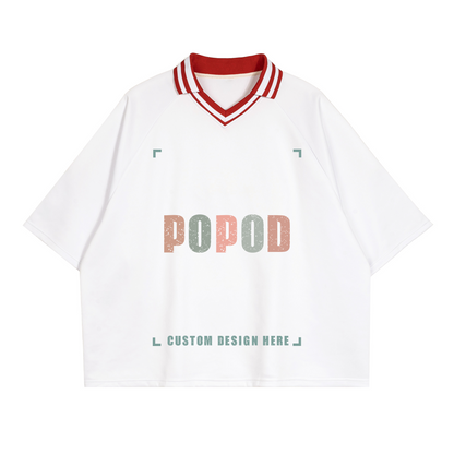 V-Neck Lapel T-Shirt