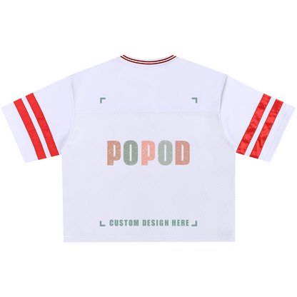 Unisex Cotton Retro Mesh Jersey T-Shirt