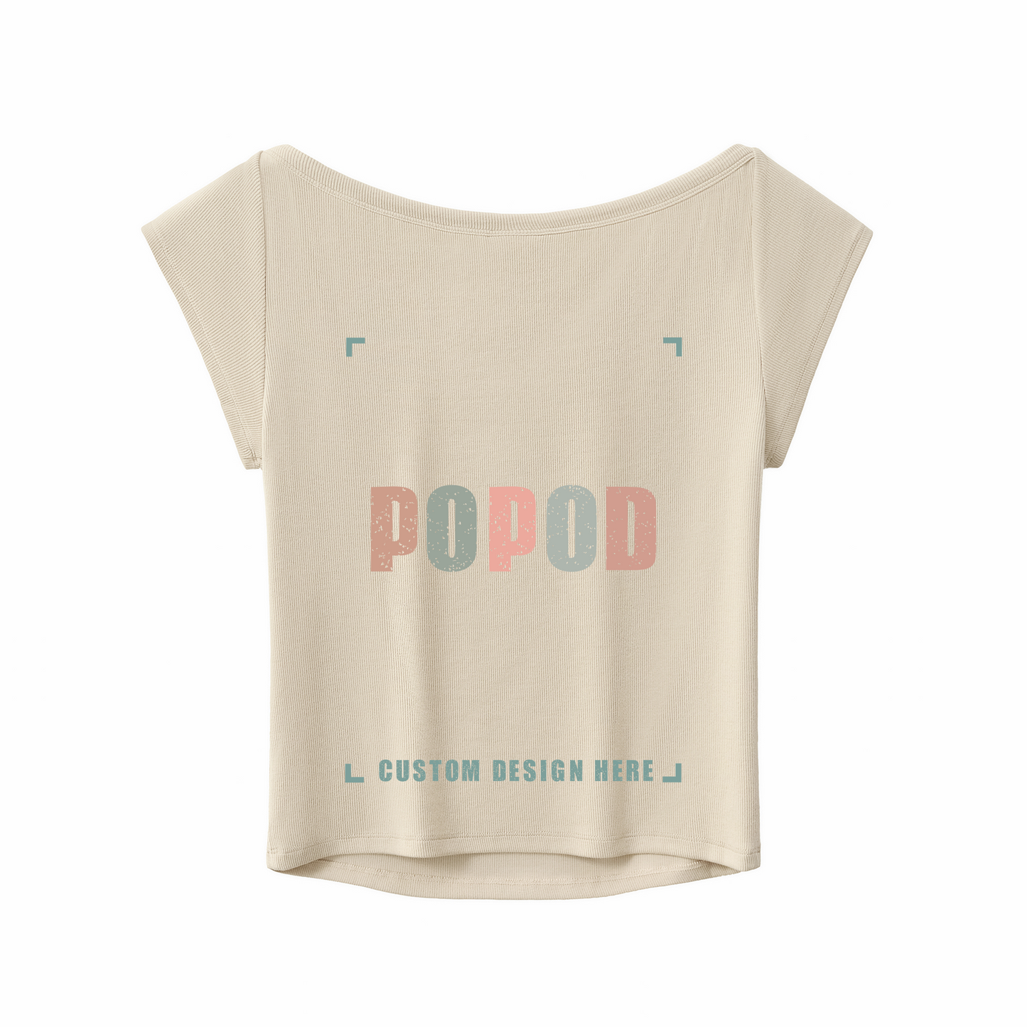 Flattering Wide Neck Cropped Baby Tee