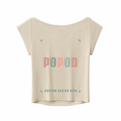 Flattering Wide Neck Cropped Baby Tee