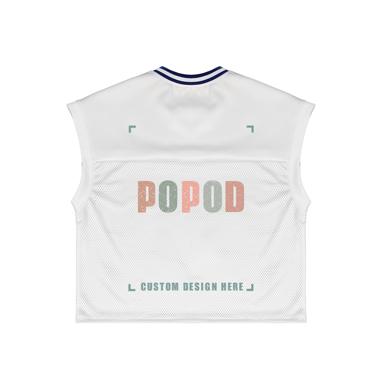 Oversized Cotton Mesh Jersey Tank Top