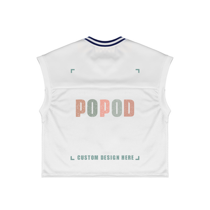 Oversized Cotton Mesh Jersey Tank Top