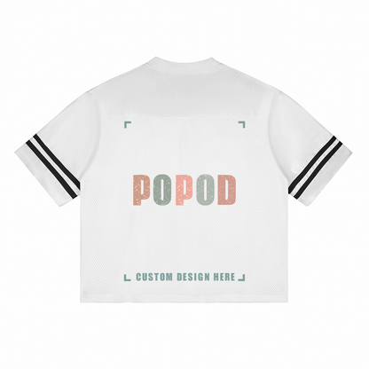 Side-Stripe Mesh Top