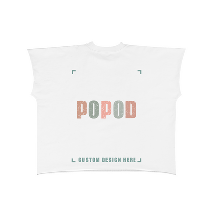 Structured Boxy Tee with Raw-Cut Detailing