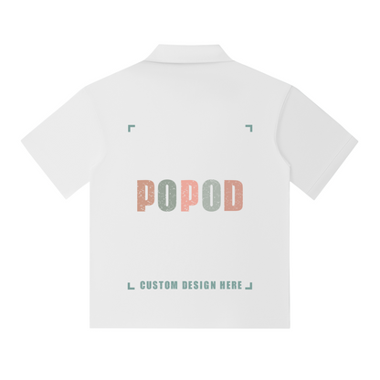 Oversized Drop Shoulder Polo Shirt