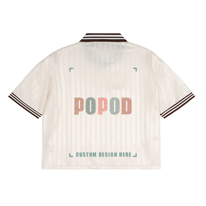 Unisex Pure Cotton Striped Polo Shirt