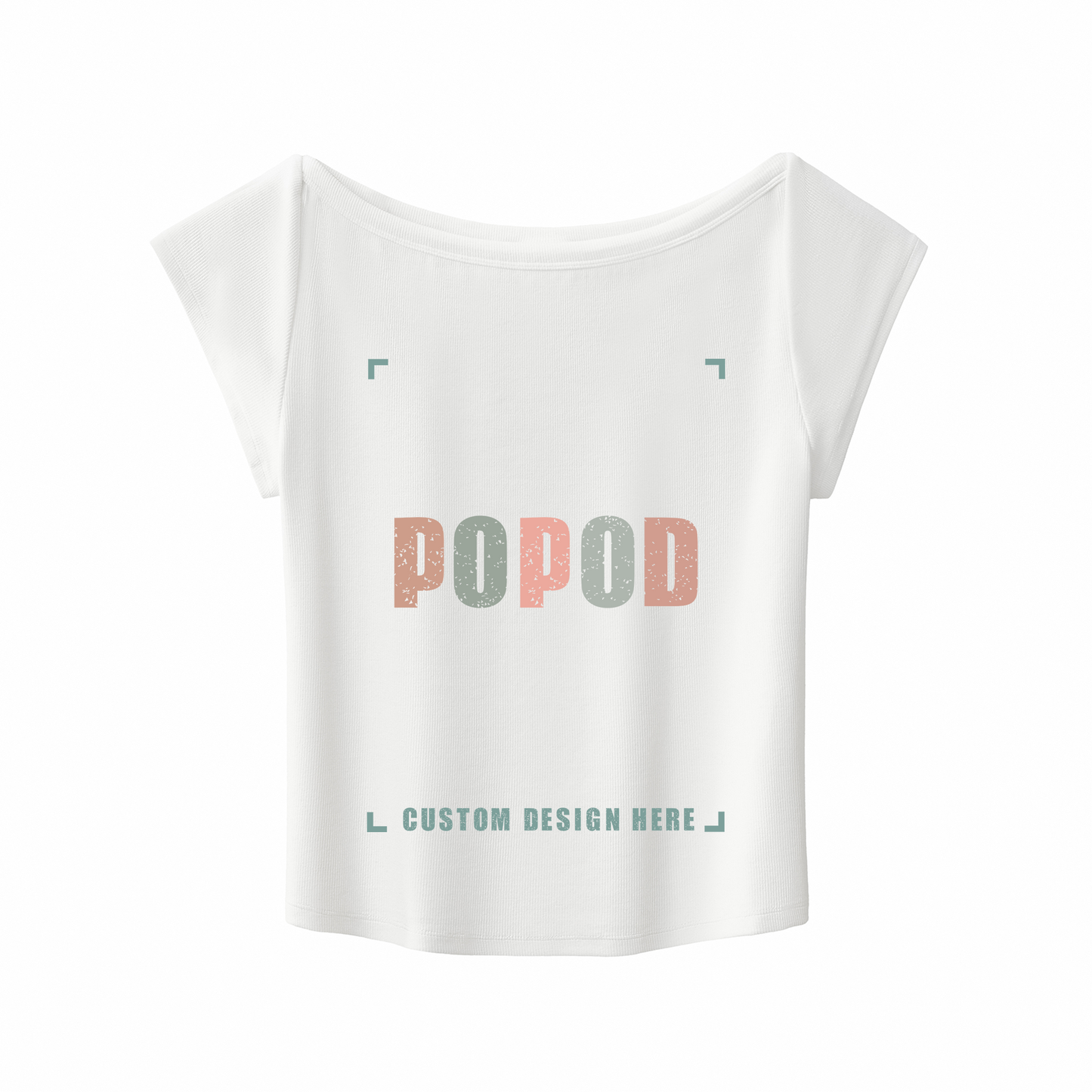 Flattering Wide Neck Cropped Baby Tee