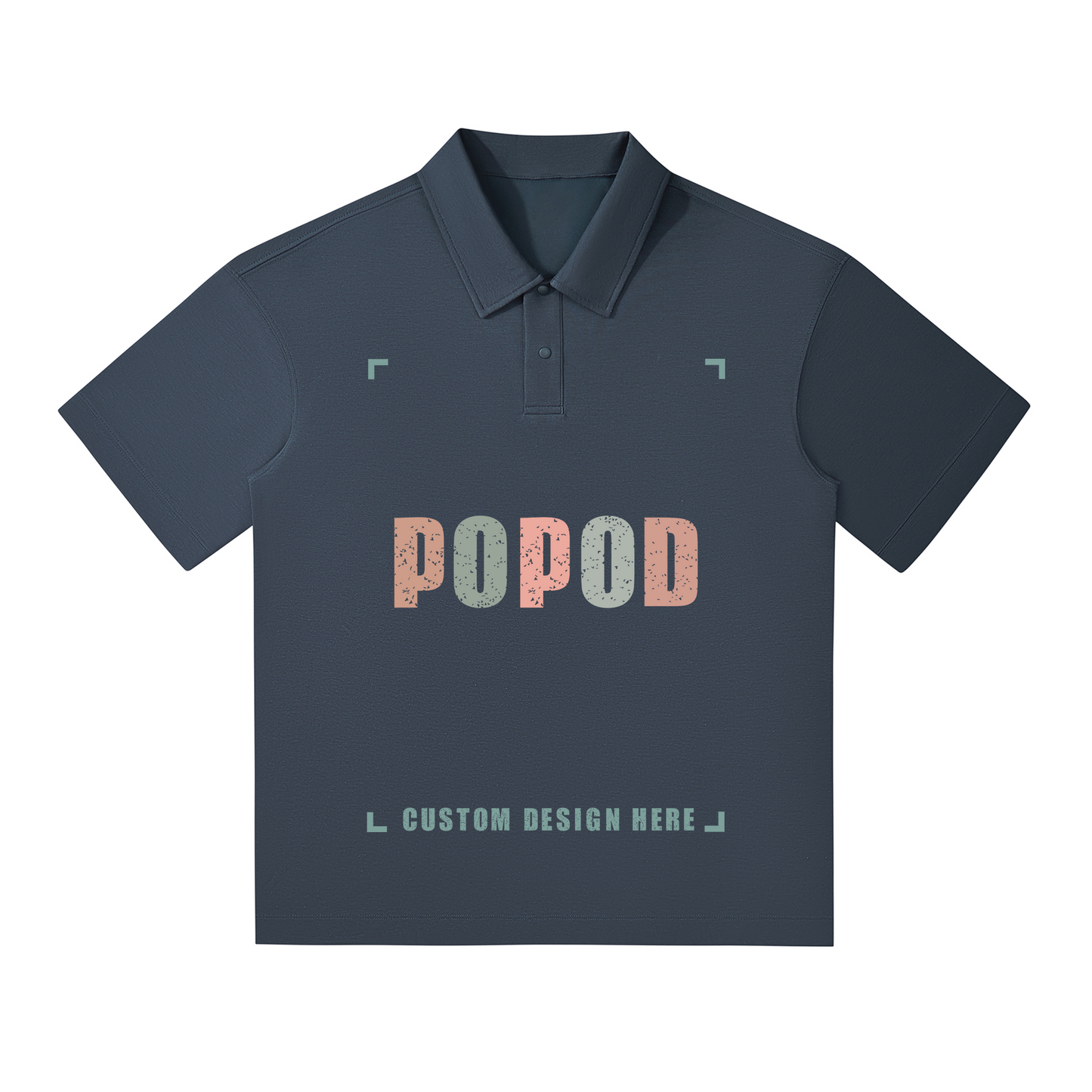 Oversized Drop Shoulder Polo Shirt