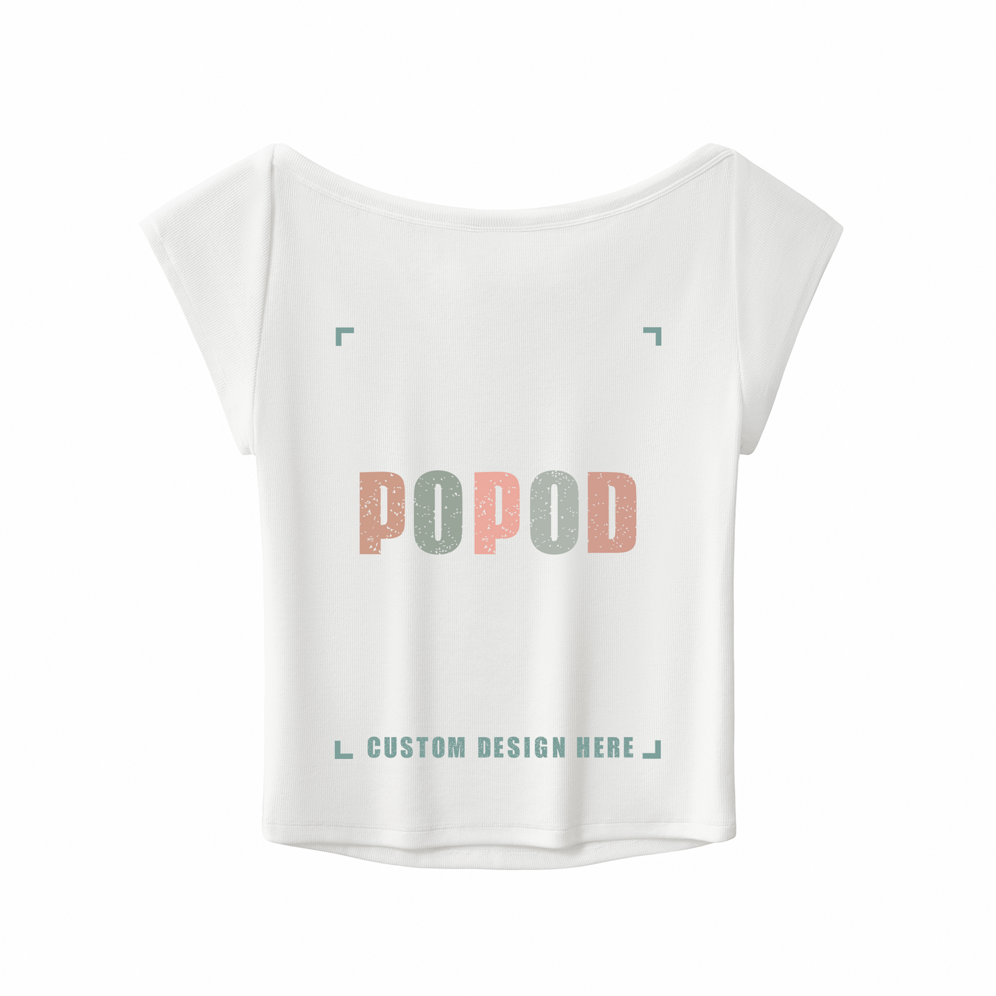 Flattering Wide Neck Cropped Baby Tee