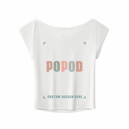 Flattering Wide Neck Cropped Baby Tee