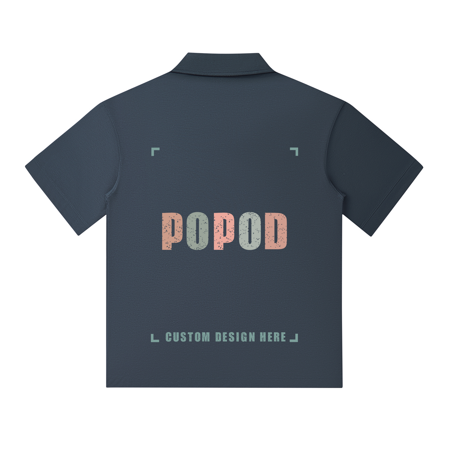 Oversized Drop Shoulder Polo Shirt