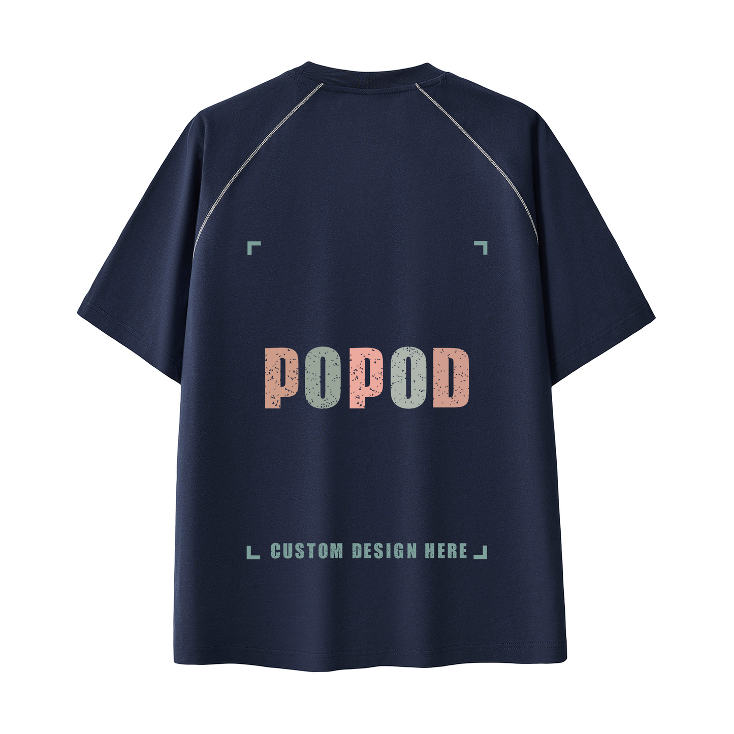 Retro Striped Contrast Stitch Tee