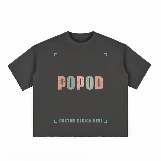 Raw-Cut Boxy Half-Sleeve