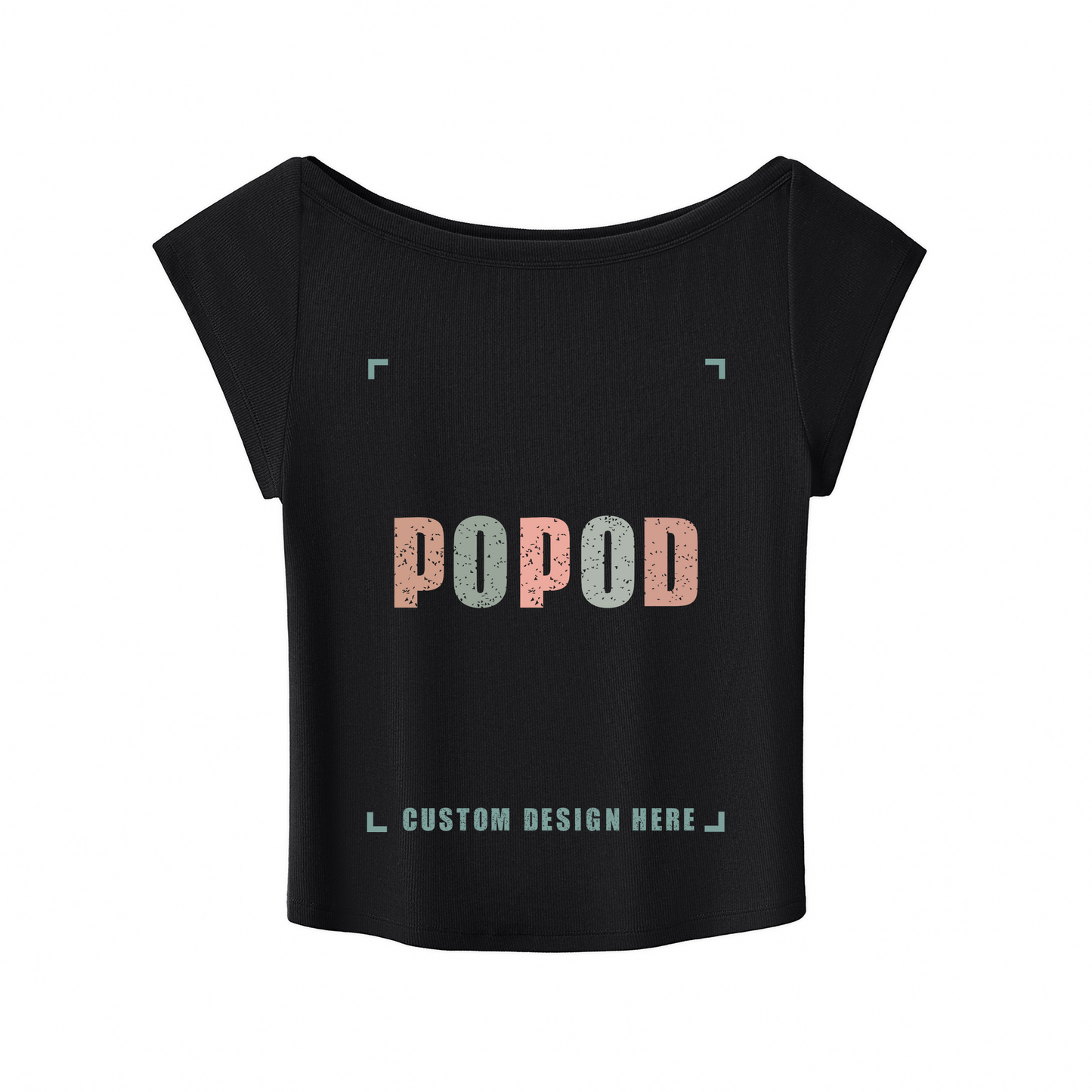 Flattering Wide Neck Cropped Baby Tee