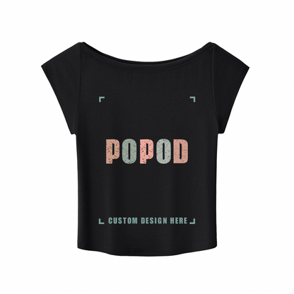 Flattering Wide Neck Cropped Baby Tee