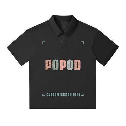 Oversized Drop Shoulder Polo Shirt