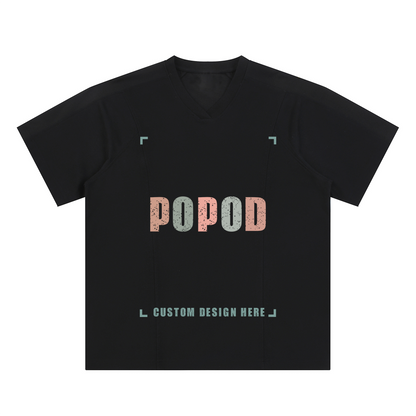 Mesh V-Neck Breathable Athletic Tee