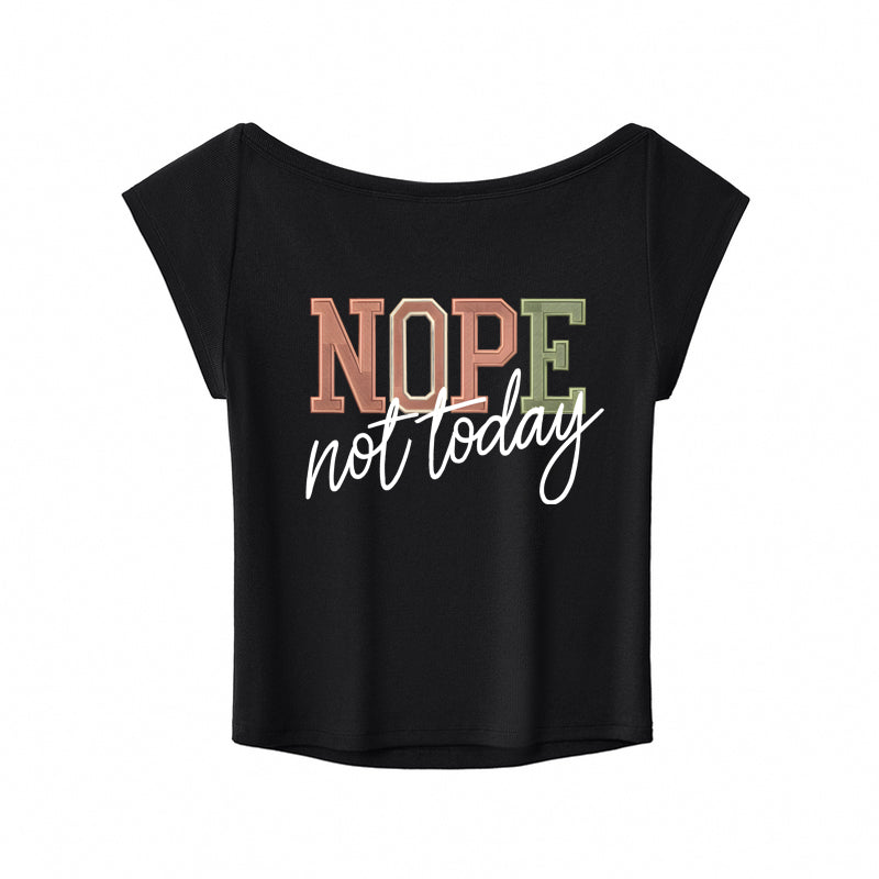 Flattering Wide Neck Cropped Baby Tee