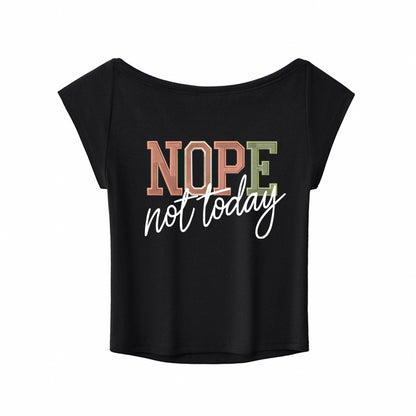 Flattering Wide Neck Cropped Baby Tee