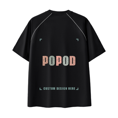 Retro Striped Contrast Stitch Tee