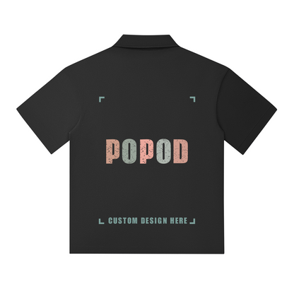 Oversized Drop Shoulder Polo Shirt