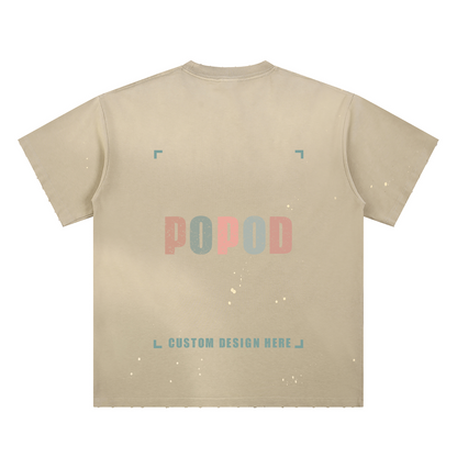 Vintage Hand-Distressed Faded Splatter T-Shirt