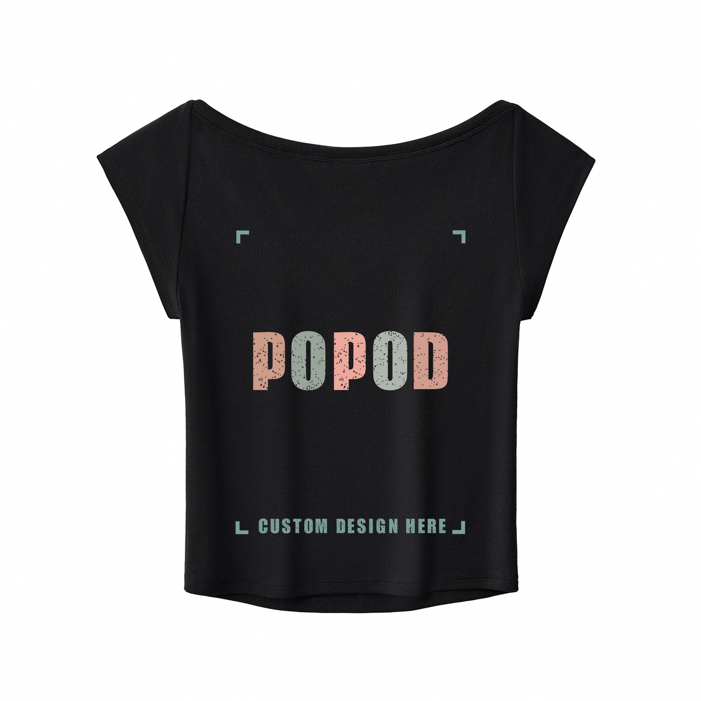 Flattering Wide Neck Cropped Baby Tee