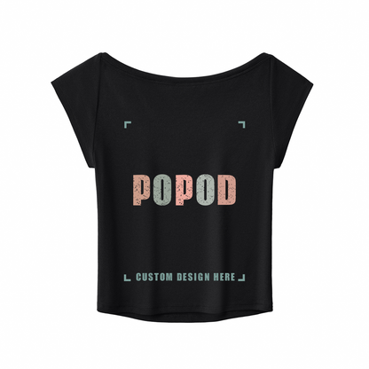 Flattering Wide Neck Cropped Baby Tee