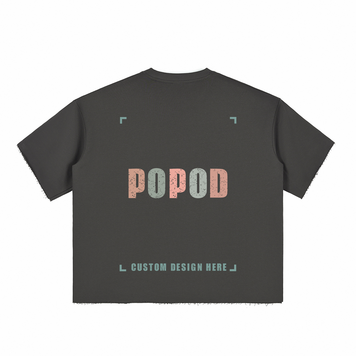 Raw-Cut Boxy Half-Sleeve