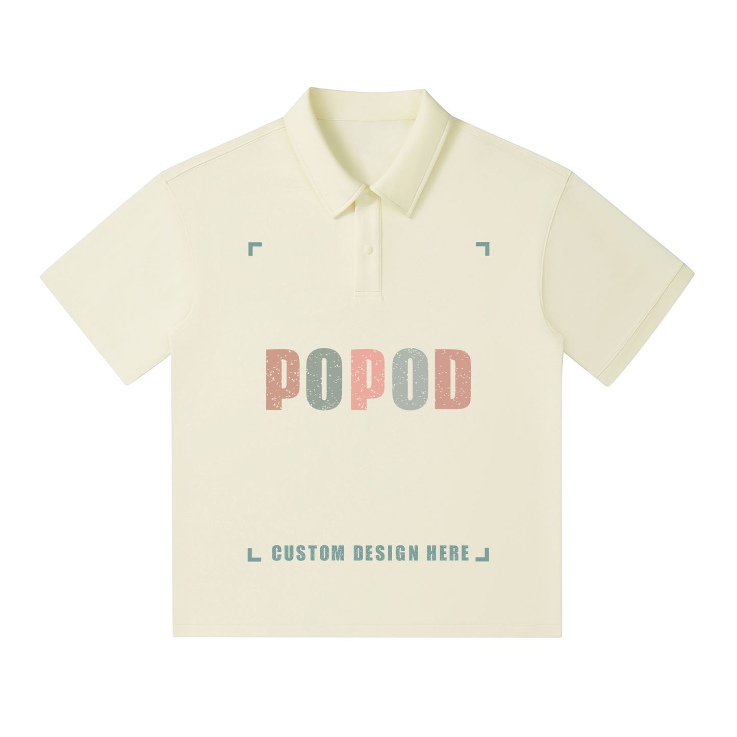 Oversized Drop Shoulder Polo Shirt