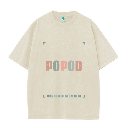 Vintage Pure Cotton Round Neck T-shirt