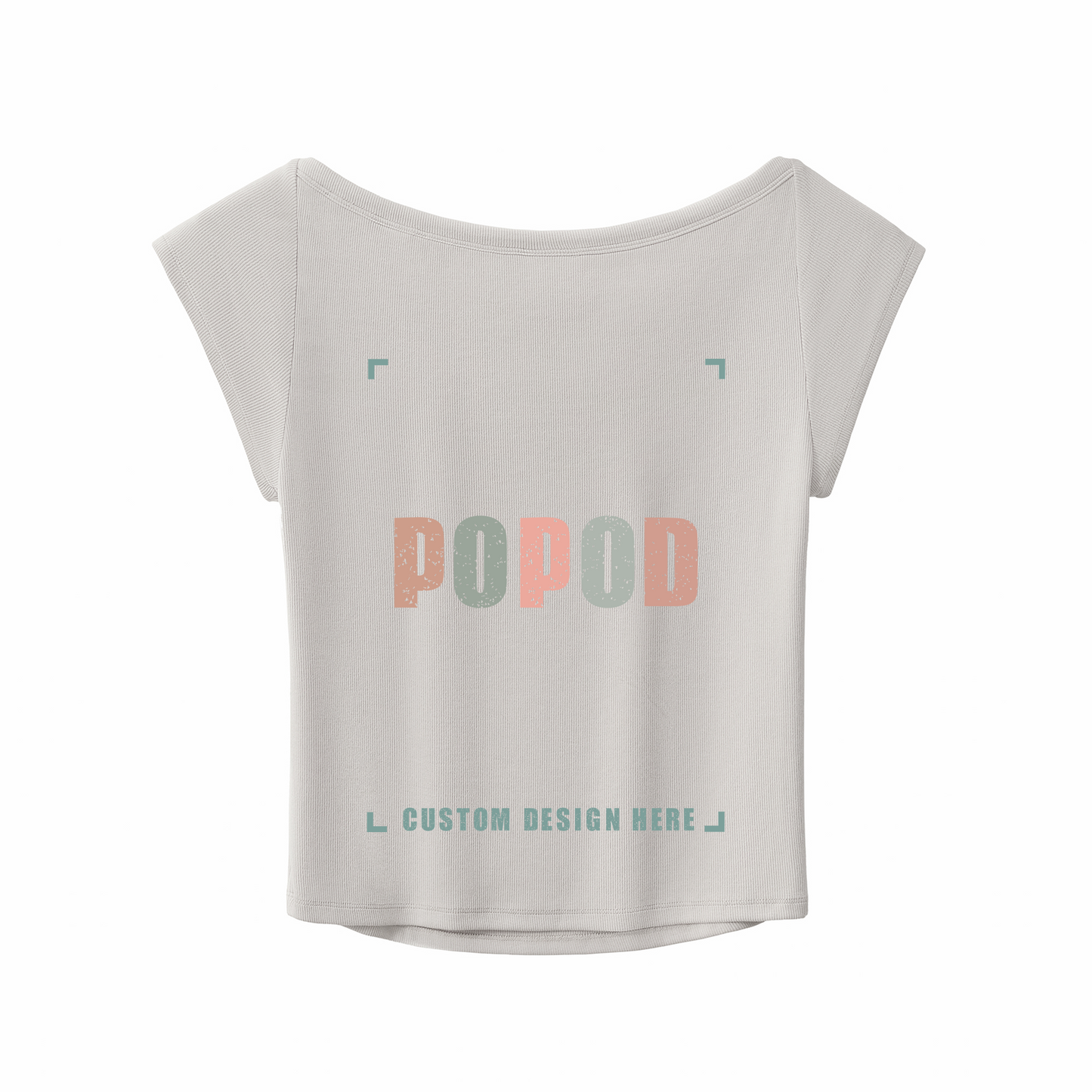 Flattering Wide Neck Cropped Baby Tee