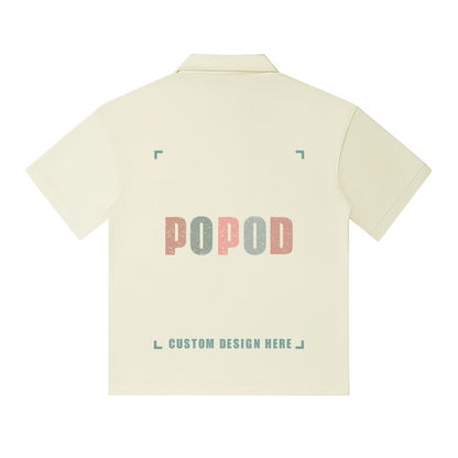 Oversized Drop Shoulder Polo Shirt