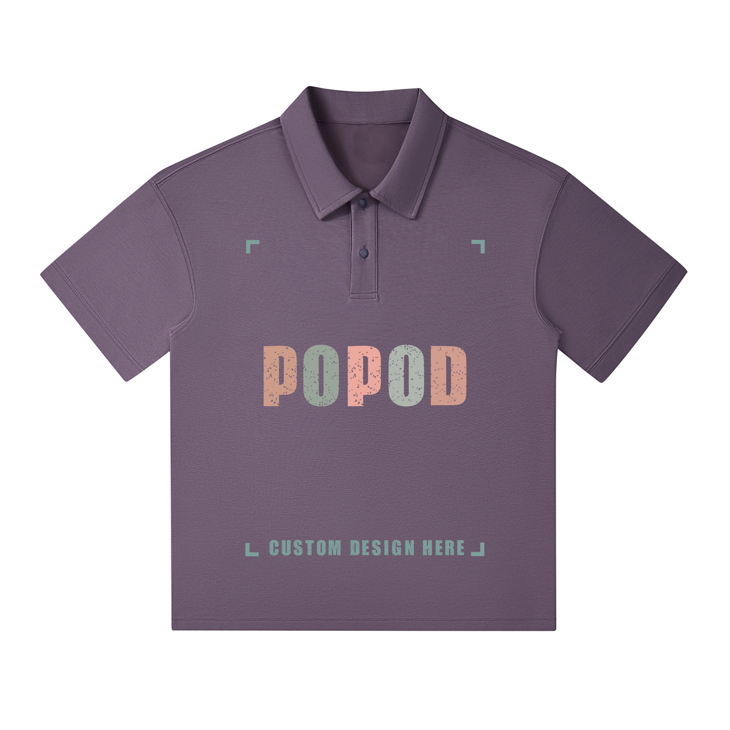 Oversized Drop Shoulder Polo Shirt