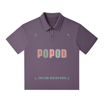 Oversized Drop Shoulder Polo Shirt